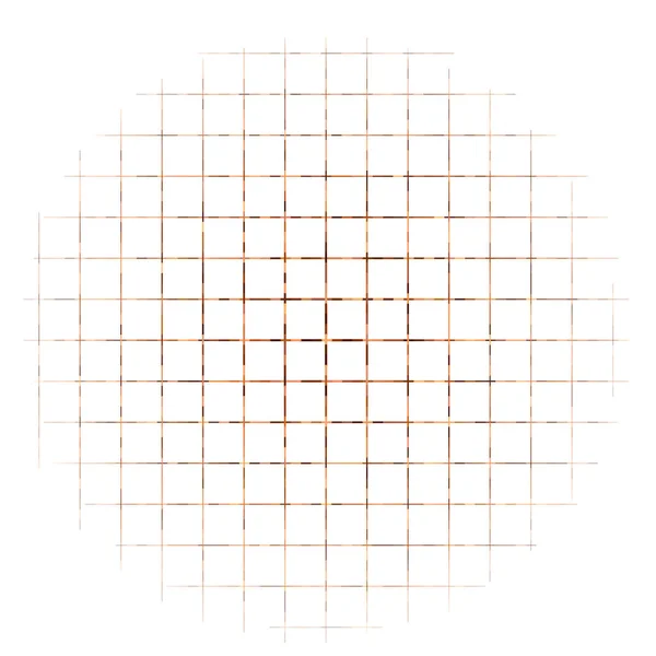 概要小線部品で構成される幾何学的円要素構造 線グリッド メッシュ 格子と格子のカラフルな円 オレンジ 黄色の円ベクトル図 — ストックベクタ
