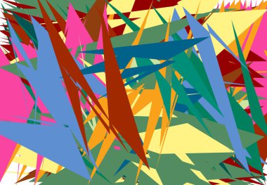 Soyut örtüşen renkli şekiller. Geometrik sanat arka planı, şablon, doku