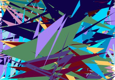 Soyut örtüşen renkli şekiller. Geometrik sanat arka planı, şablon, doku