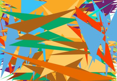 Soyut örtüşen renkli şekiller. Geometrik sanat arka planı, şablon, doku