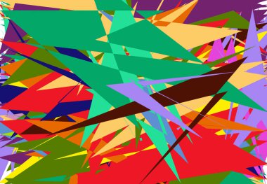 Soyut örtüşen renkli şekiller. Geometrik sanat arka planı, şablon, doku