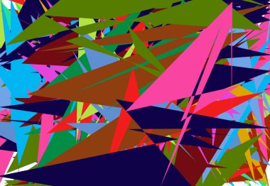 Soyut örtüşen renkli şekiller. Geometrik sanat arka planı, şablon, doku