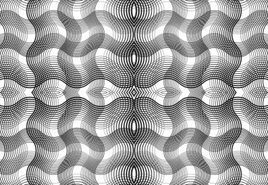 Tekrarlanabilir ve fayanslanabilir ızgara, zig-zag ağı, çapraz çapraz ve dalgalı birleşme, iç içe geçme ve iç içe geçme çizgileri. soyut kafes ve ızgara, ızgara ve ağ dokusu, desen ve arkaplan