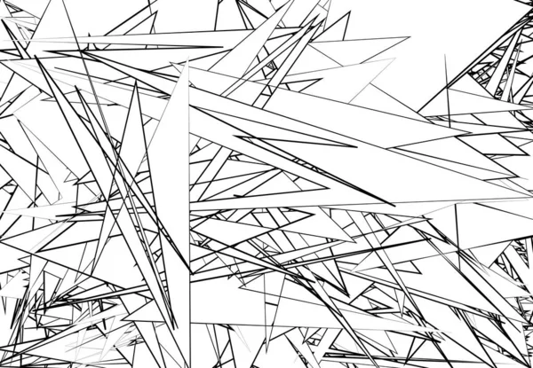 Abstrakte Sich Überlappende Schwarz Weiß Monochrom Formen Geometrische Kunst Hintergrund — Stockvektor