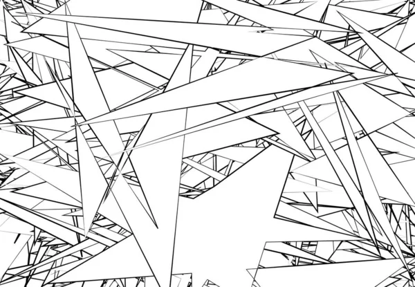 Absztrakt Átfedés Fekete Fehér Monokróm Formák Geometrikus Művészeti Háttér Textúra — Stock Vector