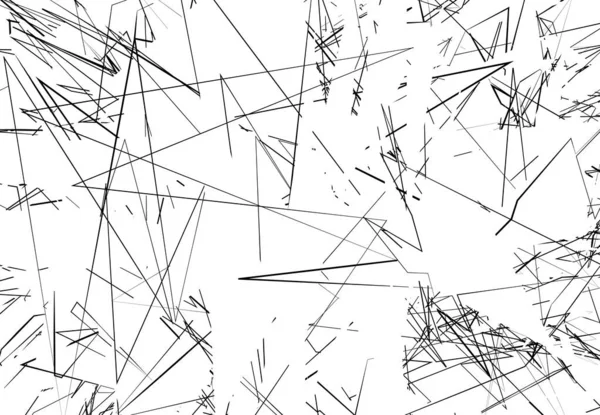 Random Chaotic Illustration Vectorielle Œuvres Art Contemporain Lignes Aléatoires Formes — Image vectorielle