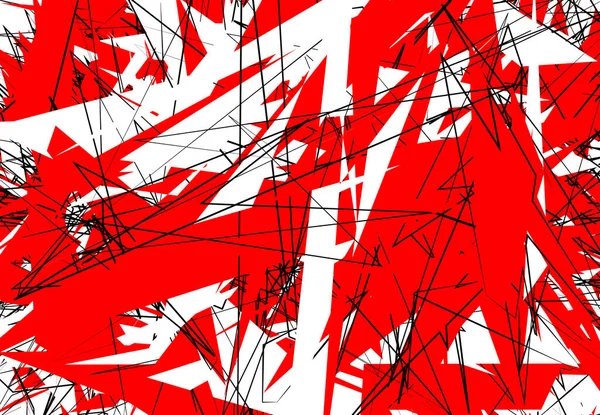 Random Chaotic Illustration Vectorielle Œuvres Art Contemporain Lignes Aléatoires Formes — Image vectorielle