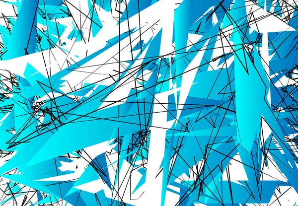 Random Chaotic Contemporary Art Work Vector Illustration 약자이다 무작위의 Ice — 스톡 벡터