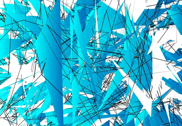 Random Chaotic Hedendaagse Kunst Werk Vector Illustratie Willekeurige Lijnen Vormen — Stockvector