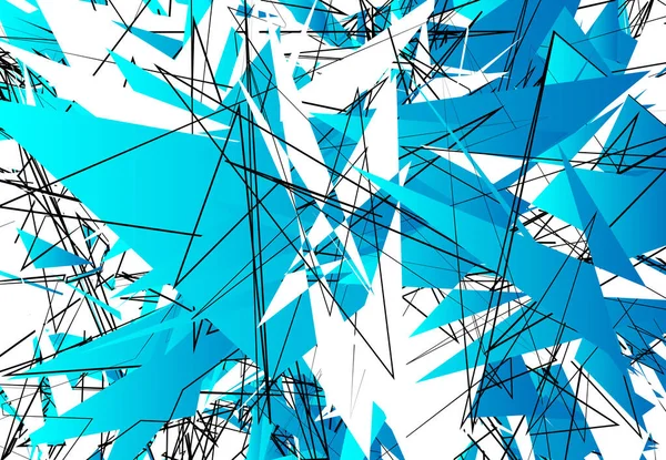 Random Chaotic Illustration Vectorielle Œuvres Art Contemporain Lignes Aléatoires Formes — Image vectorielle