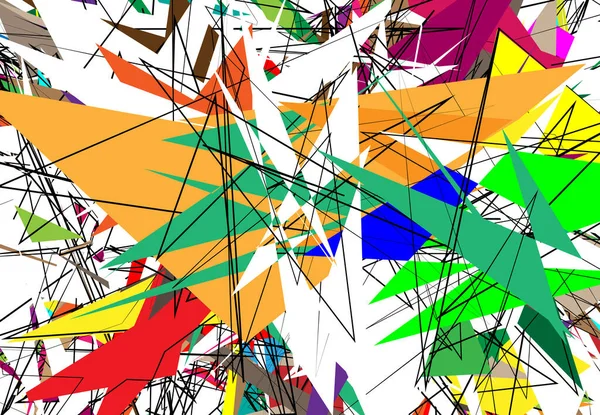 Random Chaotic Contemporary Art Work Vector Illustration 약자이다 무작위의 다채롭고 — 스톡 벡터