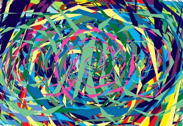 Случайные Спирали Завихрения Закручивания Абстрактной Геометрической Красочной Многоцветной Текстуры Рисунка — стоковый вектор