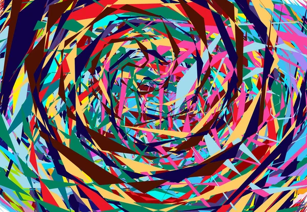 Espirales Aleatorios Remolinos Giros Abstractos Geométricos Coloridos Textura Multicolor Patrón — Vector de stock
