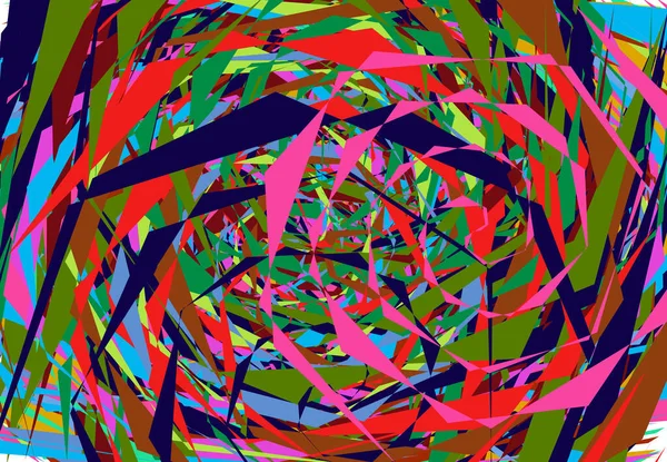 ランダムなスパイラル 渦巻き ツイル抽象的な幾何学的 カラフルで多色のテクスチャ パターンまたは背景 — ストックベクタ