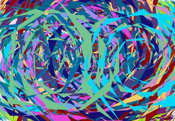 Random Spirals Swirls Twirls Abstract Geometric Colorful Multi Color Texture — Stock Vector