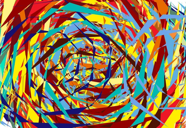 Slumpmässiga Spiraler Virvlar Virvlar Abstrakta Geometriska Färgglada Flerfärgad Struktur Mönster — Stock vektor