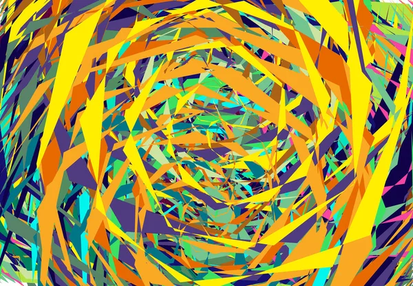 Espirales Aleatorios Remolinos Giros Abstractos Geométricos Coloridos Textura Multicolor Patrón — Vector de stock