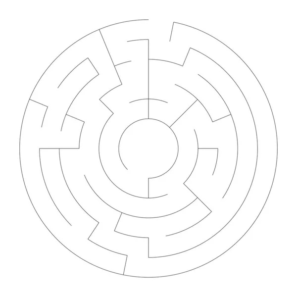 Διαλυτός Κύκλος Κυκλικός Λαβύρινθος Λαβύρινθος Παιχνίδι Γρίφων Πλάτος Stroke Μπορεί — Διανυσματικό Αρχείο