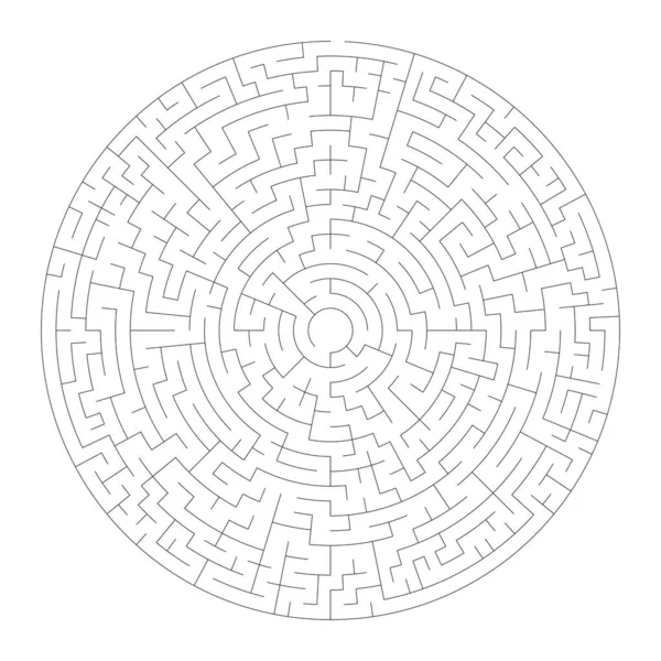 Cercle Soluble Labyrinthe Circulaire Labyrinthe Jeu Puzzle Largeur Course Peut — Image vectorielle