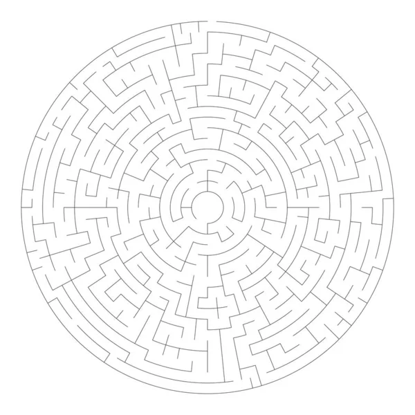 Cercle Soluble Labyrinthe Circulaire Labyrinthe Jeu Puzzle Largeur Course Peut — Image vectorielle