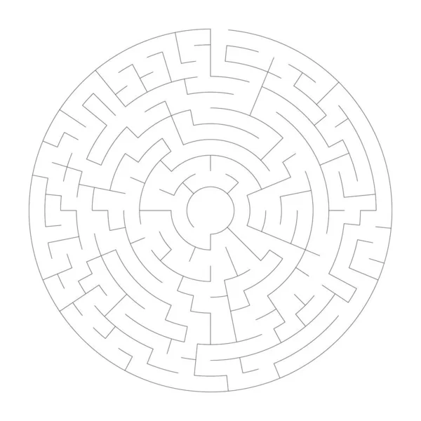 Lösbarer Kreis Kreisförmiges Labyrinth Labyrinth Puzzlespiel Die Hubbreite Kann Angepasst — Stockvektor