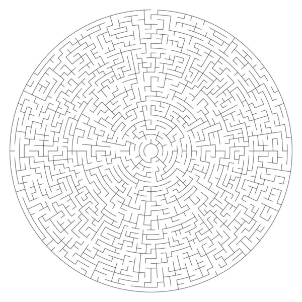 Lösbarer Kreis Kreisförmiges Labyrinth Labyrinth Puzzlespiel Die Hubbreite Kann Angepasst — Stockvektor