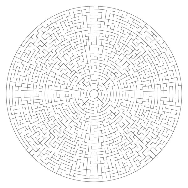 Решаемый круг, круговой Мэйз, Лабиринт. Игра-головоломка. (Ширина штриха регулируется.)