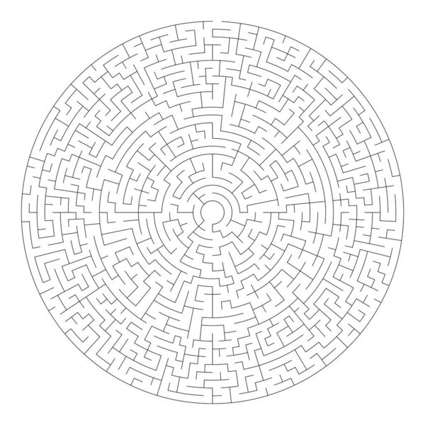 Решаемый круг, круговой Мэйз, Лабиринт. Игра-головоломка. (Ширина штриха регулируется.)