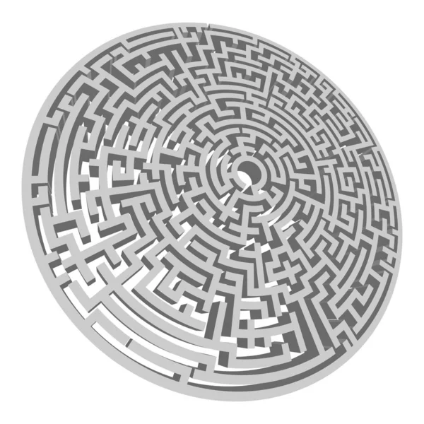 Labyrinthe Soluble Labyrinthe Illustration Vectorielle Jeu Puzzle — Image vectorielle