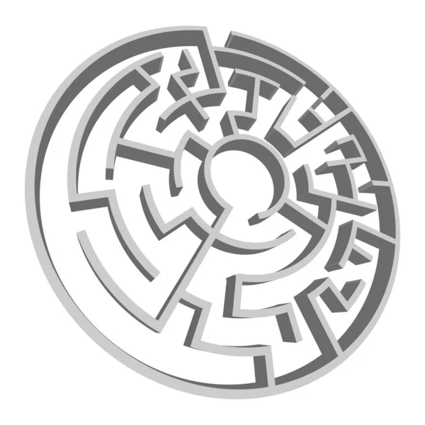 Oplosbaar Doolhof Labyrint Puzzel Spel Vector Illustratie — Stockvector
