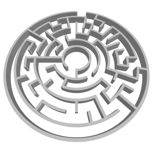 Labyrinthe Soluble Labyrinthe Illustration Vectorielle Jeu Puzzle — Image vectorielle