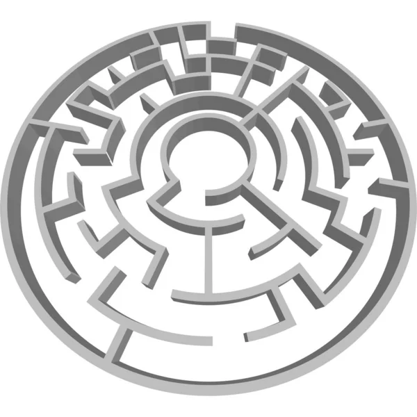 Lösbare Labyrinth Labyrinth Puzzlespiel Vektor Illustration — Stockvektor