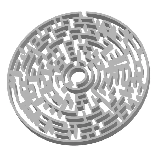 Solvable Maze Labyrinth Puzzle Game Vector Illustration — Stock Vector