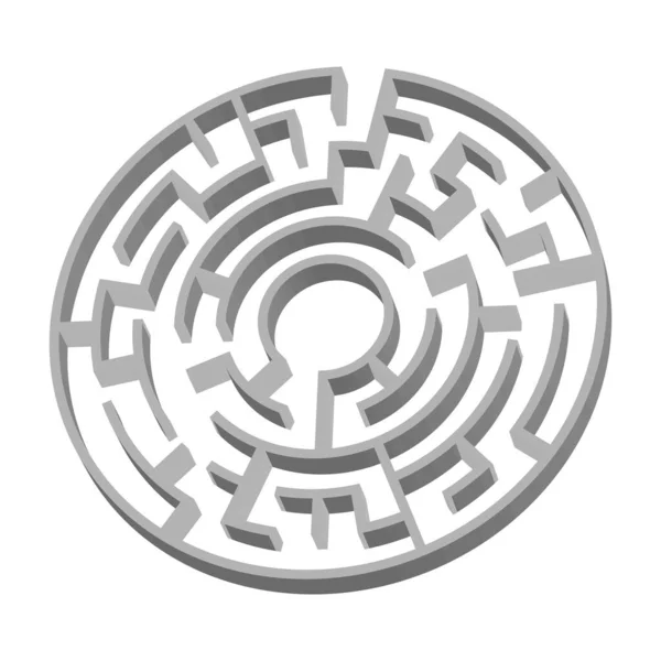 Lösbare Labyrinth Labyrinth Puzzlespiel Vektor Illustration — Stockvektor