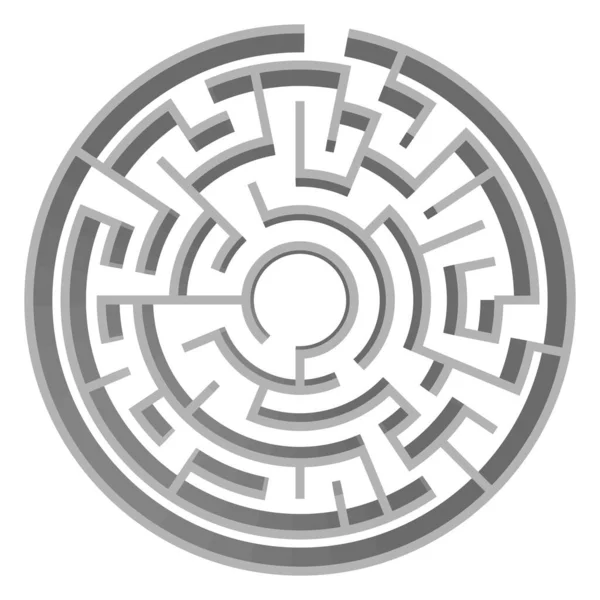 Oplosbaar Doolhof Labyrint Puzzel Spel Vector Illustratie — Stockvector