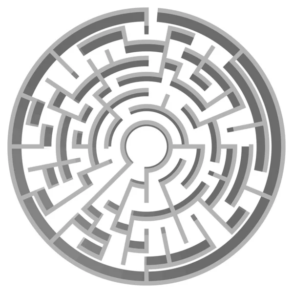 Lösbare Labyrinth Labyrinth Puzzlespiel Vektor Illustration — Stockvektor