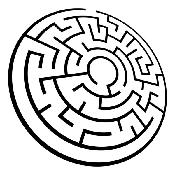 Lösbare Labyrinth Labyrinth Puzzlespiel Vektor Illustration — Stockvektor