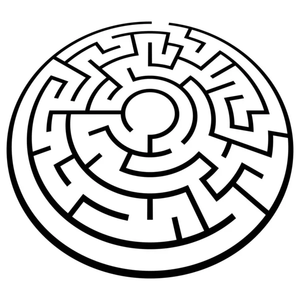 Lösbare Labyrinth Labyrinth Puzzlespiel Vektor Illustration — Stockvektor