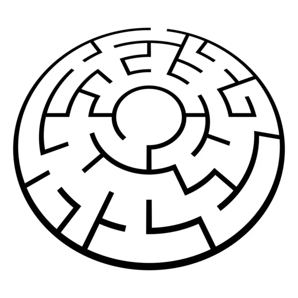 Lösbare Labyrinth Labyrinth Puzzlespiel Vektor Illustration — Stockvektor