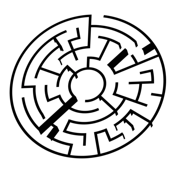 Lösbare Labyrinth Labyrinth Puzzlespiel Vektor Illustration — Stockvektor