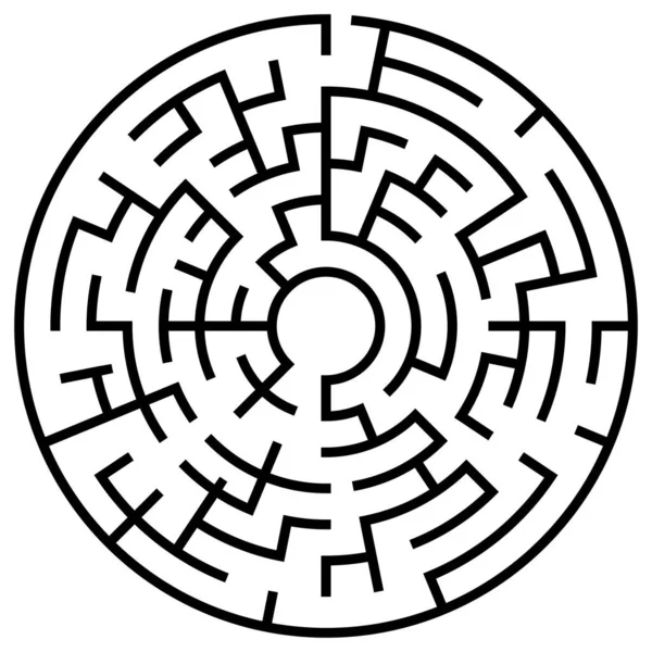 Lösbare Labyrinth Labyrinth Puzzlespiel Vektor Illustration — Stockvektor