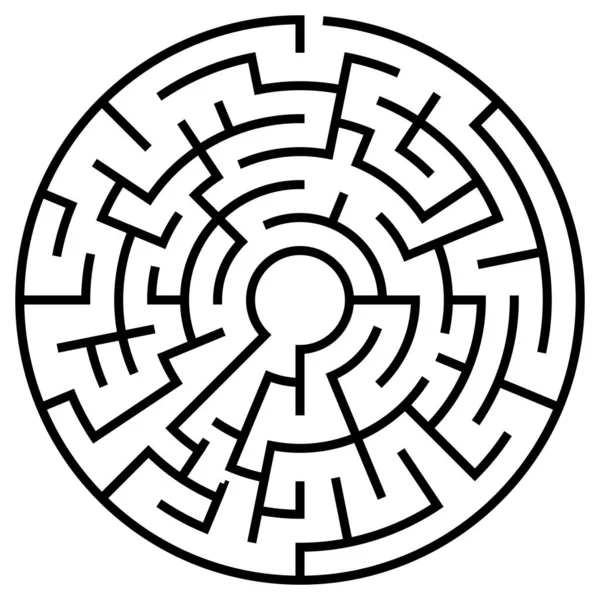 Labirinto Solúvel Labirinto Jogo Quebra Cabeça Ilustração Vetorial —  Vetores de Stock