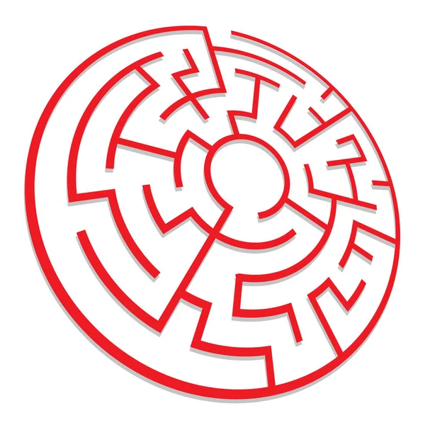 Lösbare Labyrinth Labyrinth Puzzlespiel Vektor Illustration — Stockvektor