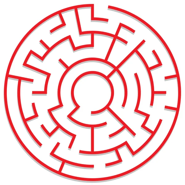 Lösbare Labyrinth Labyrinth Puzzlespiel Vektor Illustration — Stockvektor