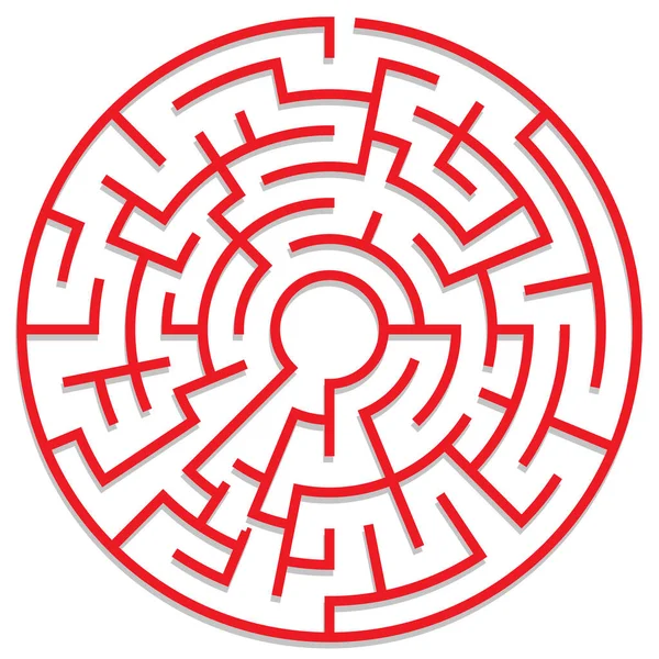 Lösbar Labyrint Labyrint Pusselspel Vektor Illustration — Stock vektor