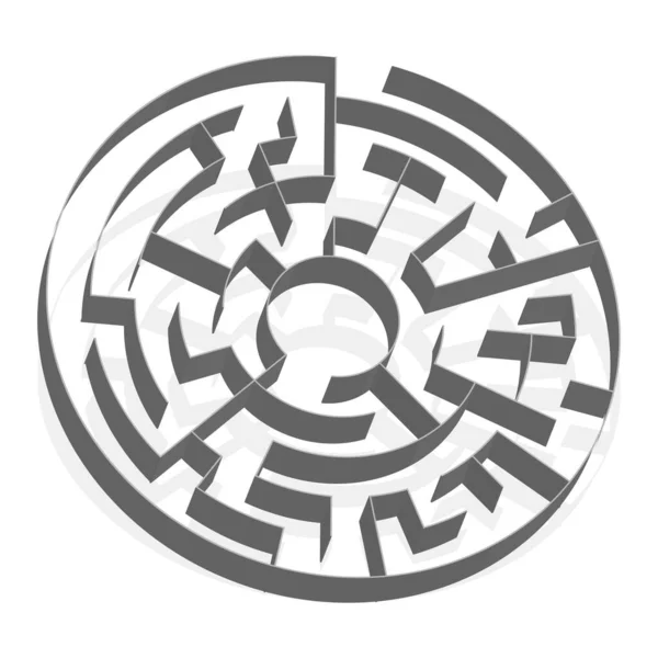 Lösbare Labyrinthe Labyrinthe Puzzle Denkspiel — Stockvektor