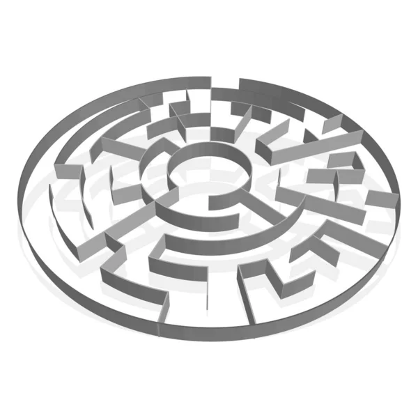 Lösbare Labyrinthe Labyrinthe Puzzle Denkspiel — Stockvektor