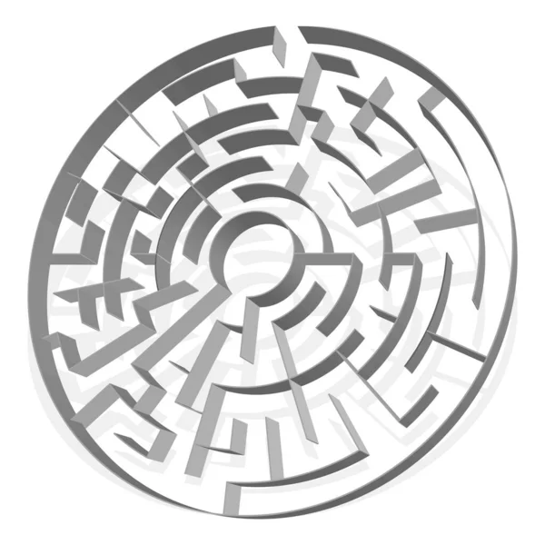 Lösbare Labyrinthe Labyrinthe Puzzle Denkspiel — Stockvektor