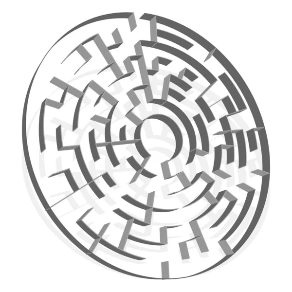 Lösbare Labyrinthe Labyrinthe Puzzle Denkspiel — Stockvektor