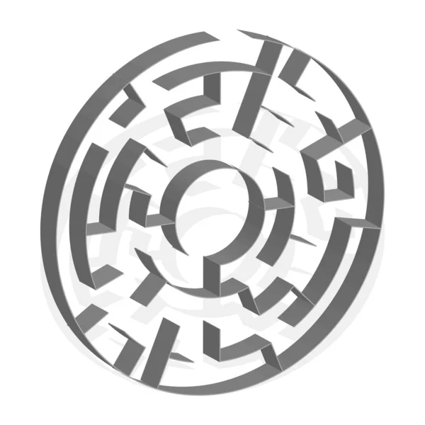 Lösbare Labyrinthe Labyrinthe Puzzle Denkspiel — Stockvektor